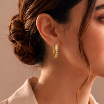 Majestic Gold Hoop Earrings
