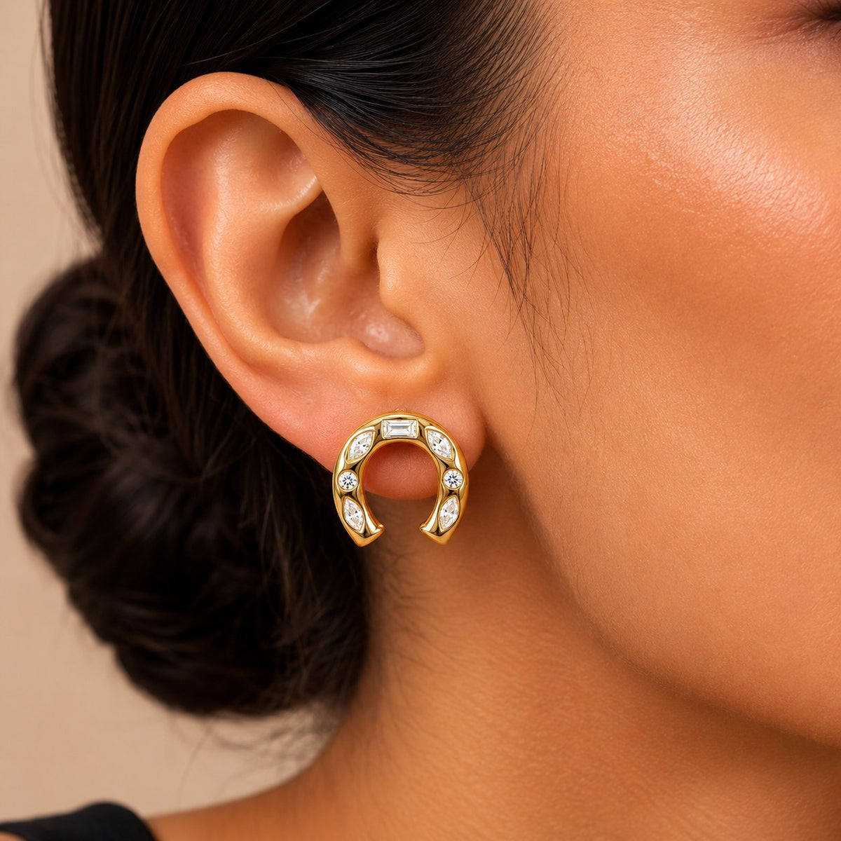 Arc Gold Earrings