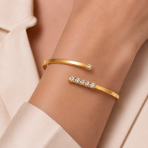 Two Point Gold Plated Bangle