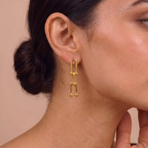 Paperclip Gold Earrings