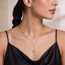 Stellar Gold Lariat Necklace
