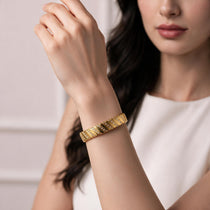 Weave Gold Plated Bangle