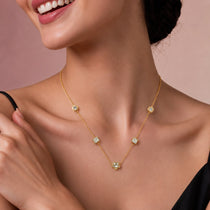 Halo Bloom Gold Necklace