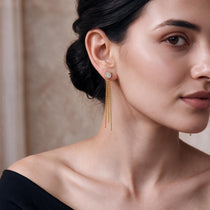 Lustre Falls Gold Earrings