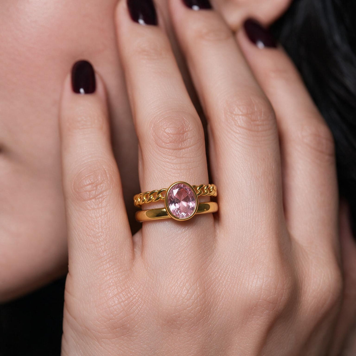 Chainlight Gold Ring