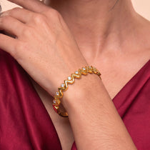 Ziva Gold Plated Bangle