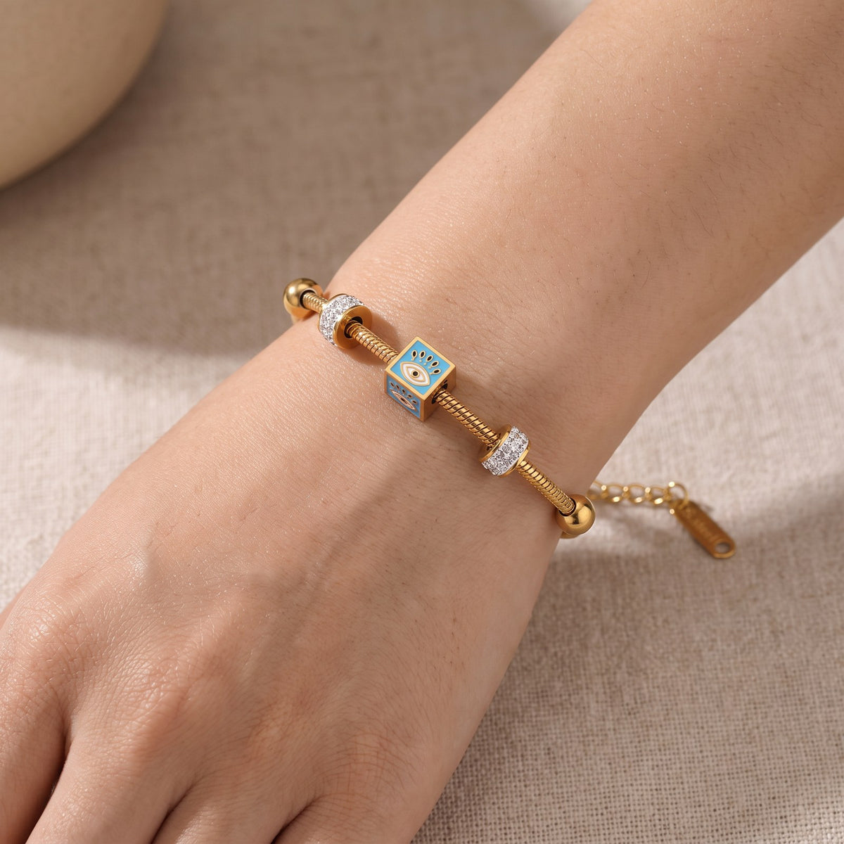 Evil Charms Gold Bracelet