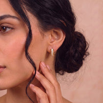Imperial Diamond Huggie Earrings