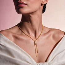 Moonbeam Gold Lariat Necklace