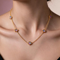 Iris Bloom Gold Necklace