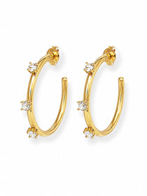 Spark Gold Hoop Earrings