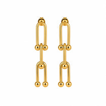 Paperclip Gold Earrings