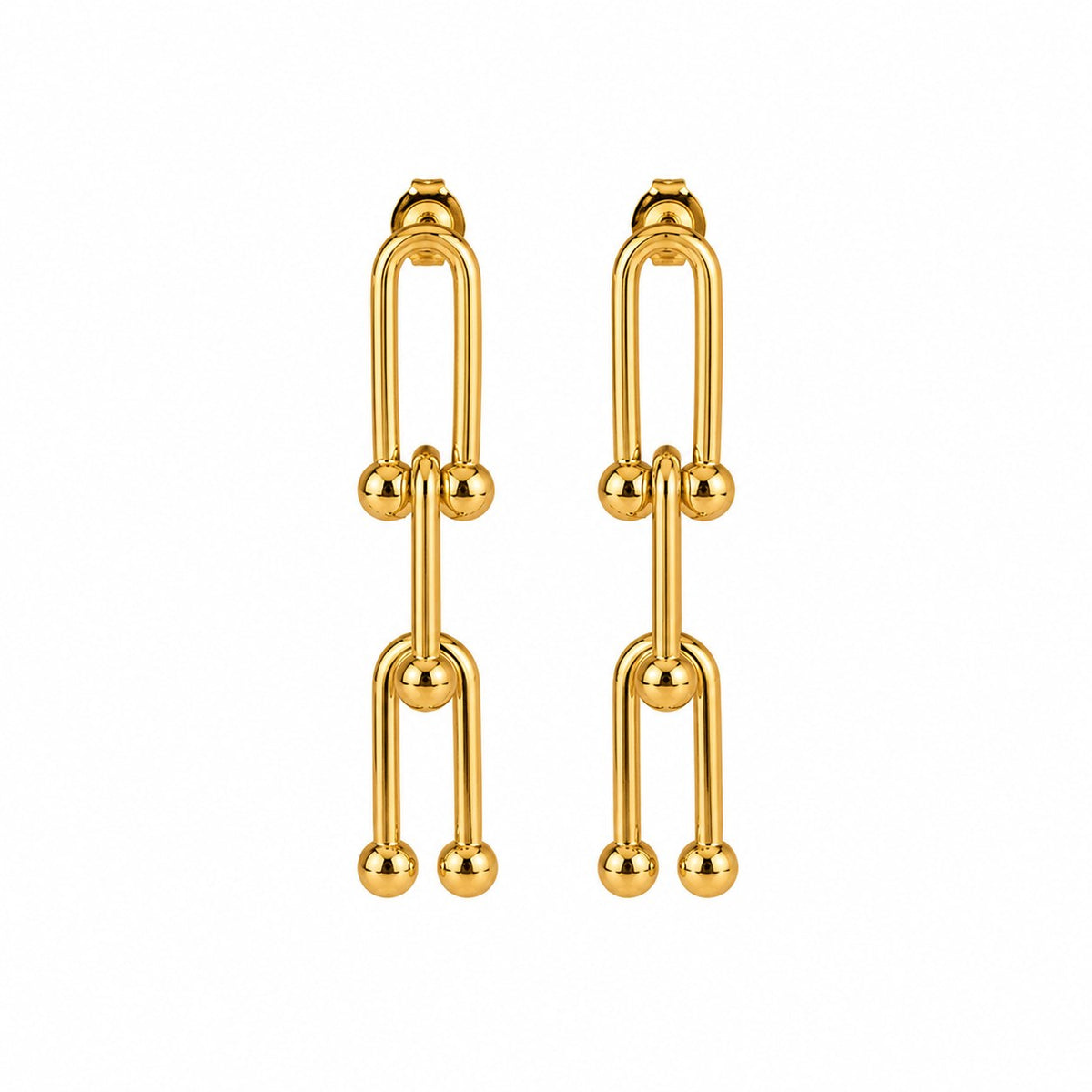 Paperclip Gold Earrings