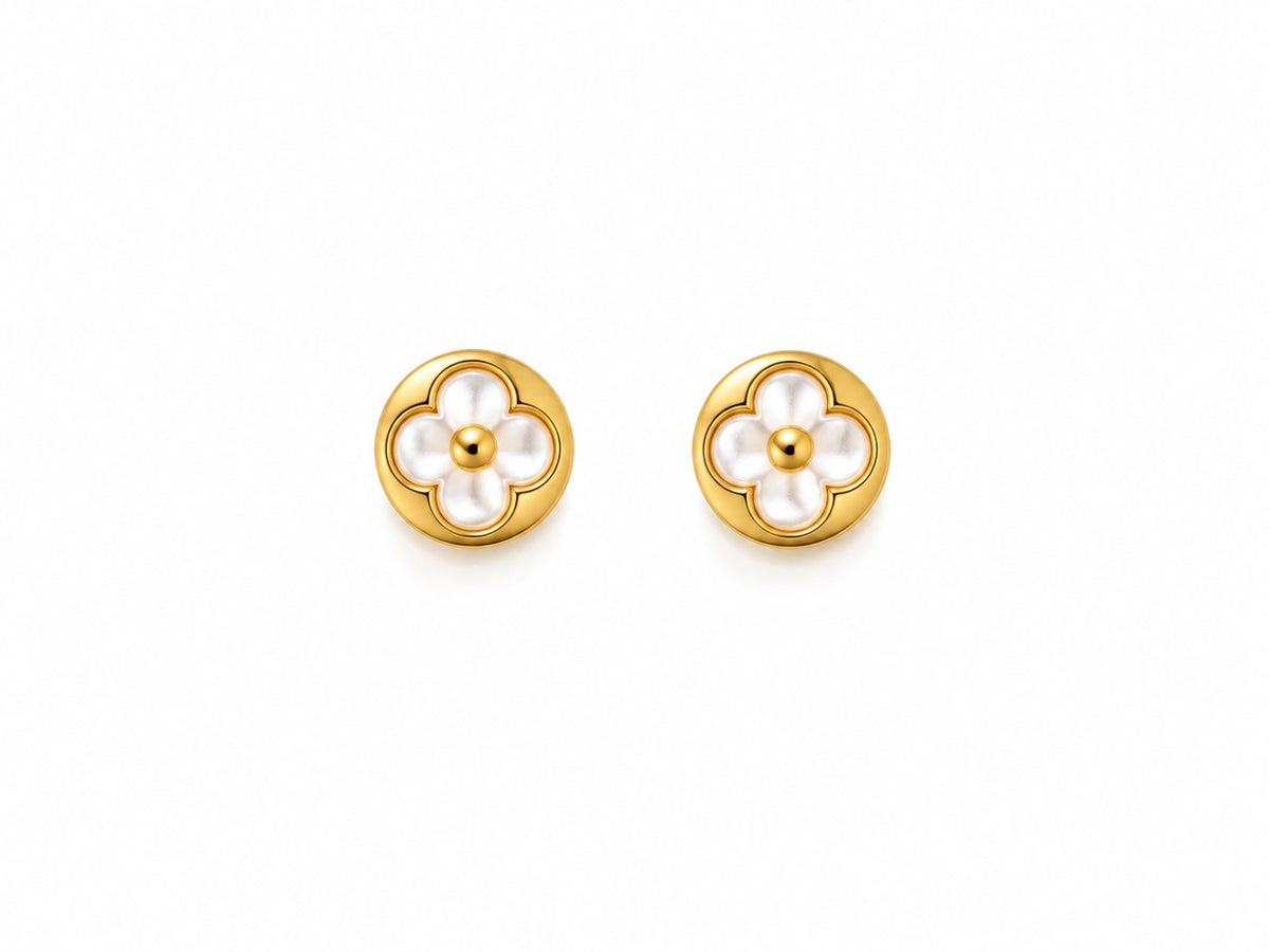 Moon Petal Stud Earrings