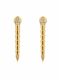 Shinning Nail Gold Earring