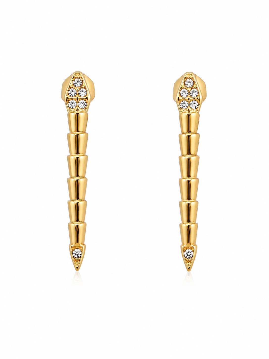 Shinning Nail Gold Earring