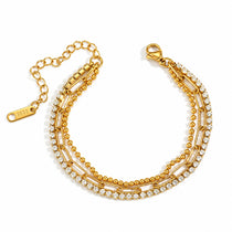 Trinity Chain Gold Bracelet