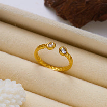 Twin Sparkle Gold Ring