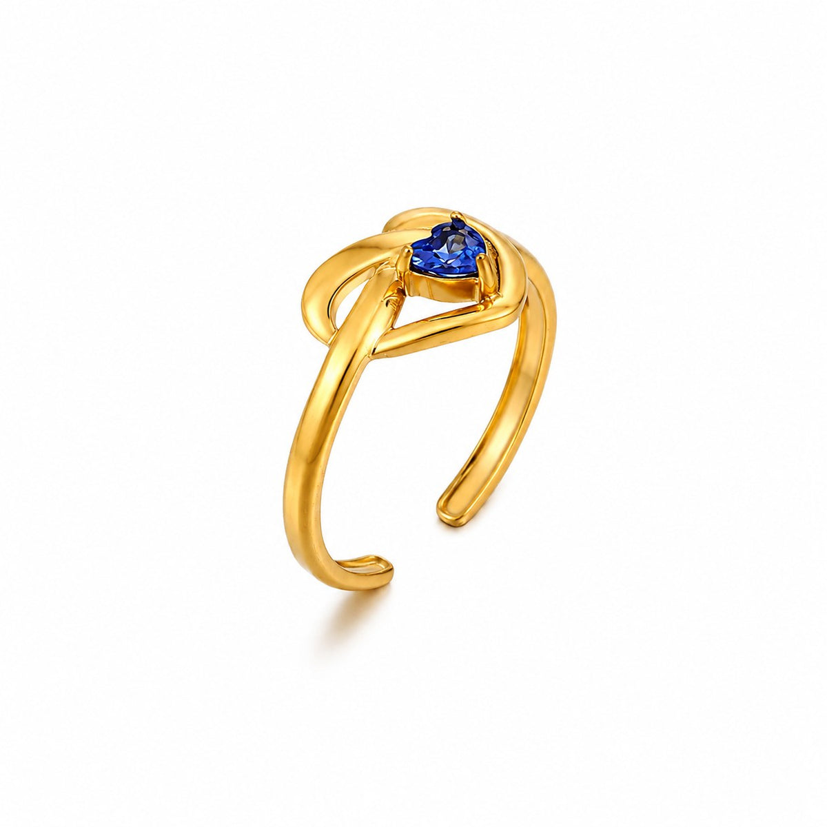 Single Heart Gold Ring