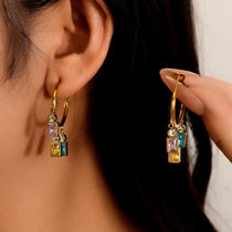 Gem Symphony Gold Earrings