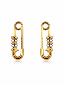 Cleo Pin Gold Earrings