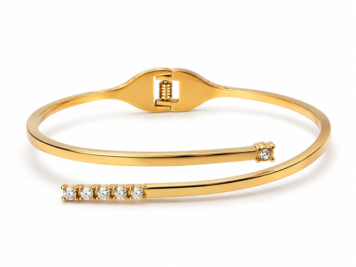 Two Point Gold Plated Bangle