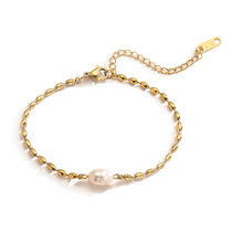 Ivory Gold Pearl Bracelet