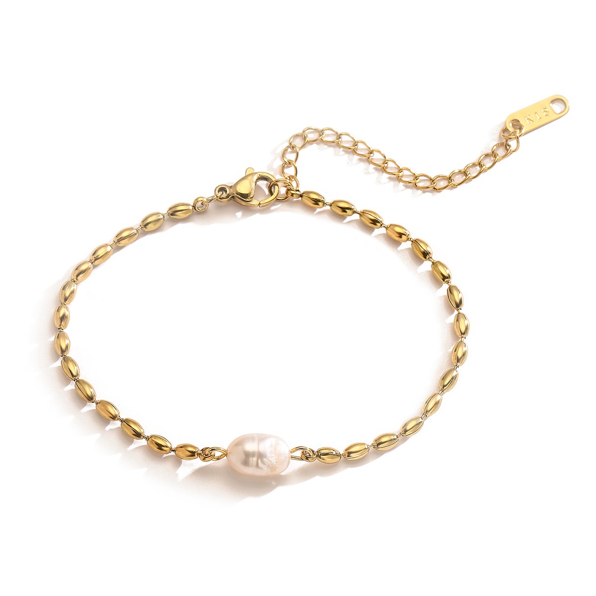 Ivory Gold Pearl Bracelet