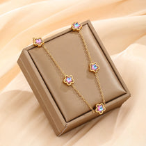 Iris Bloom Gold Necklace