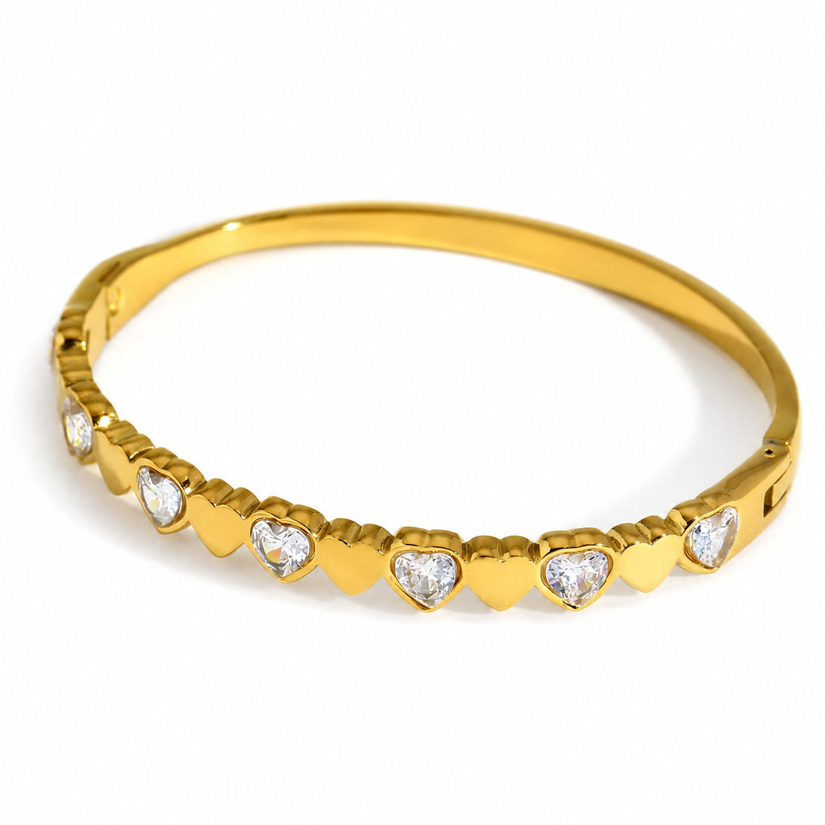Belle Crystal Gold Bangle