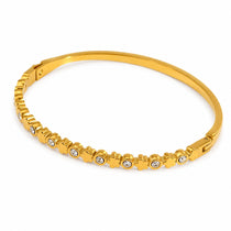 Capri Crystal  Gold Bangle