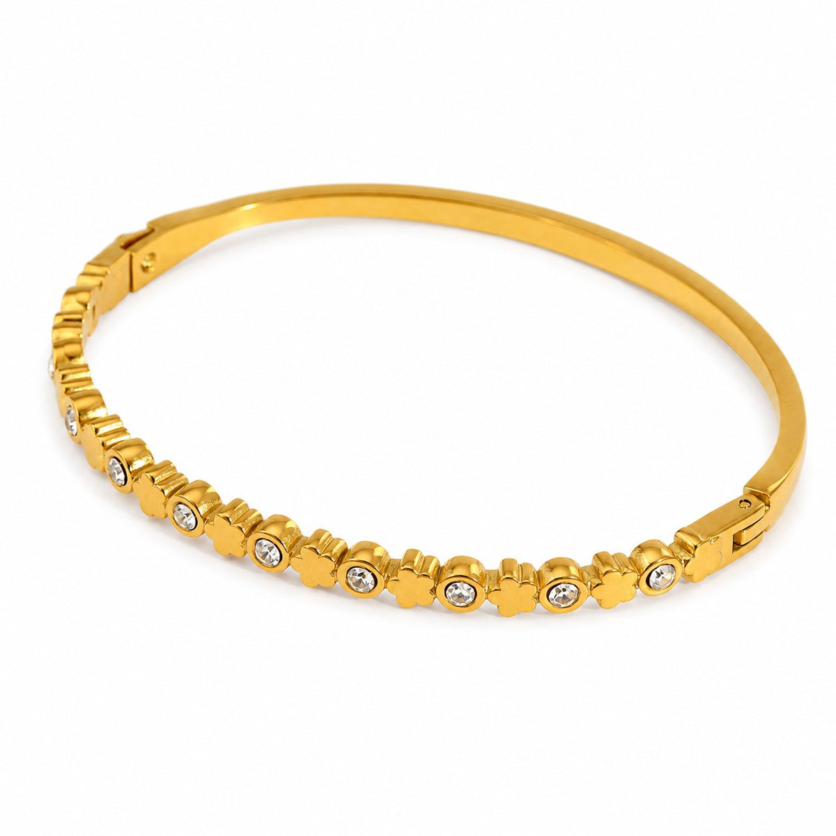 Capri Crystal  Gold Bangle