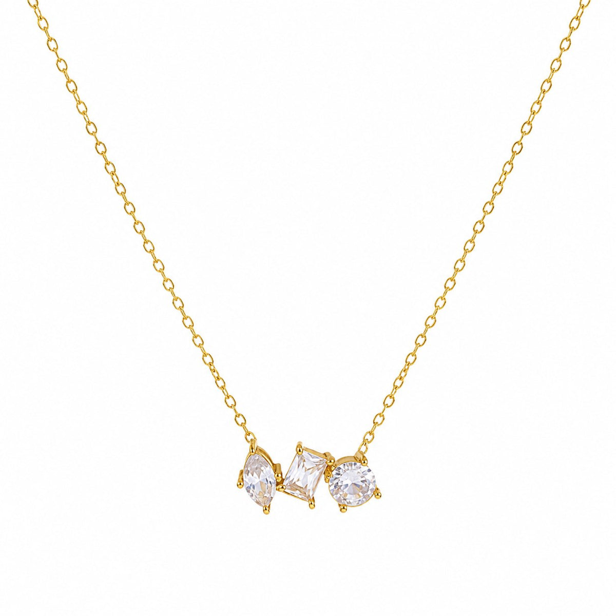 Trinity Spark Gold Necklace
