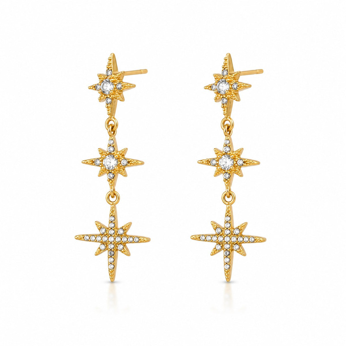 Astral Glow Gold Earrings