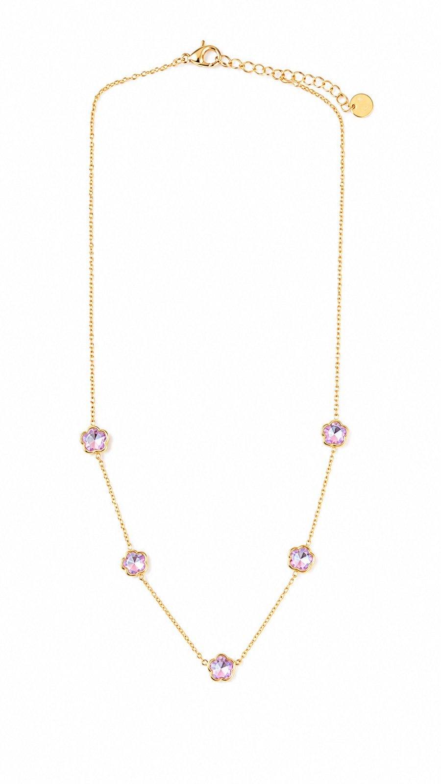 Lilac Bloom Gold Necklace