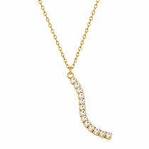 Crystal Cascade Gold Necklace