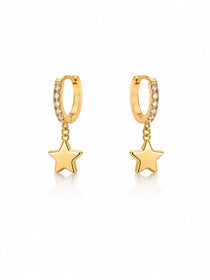 Star Charm Gold Earrings