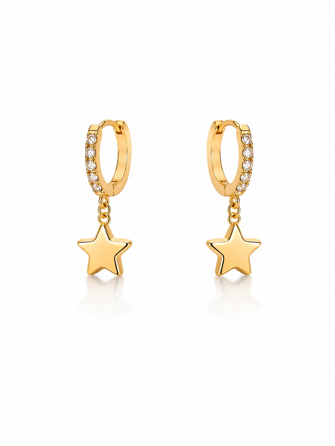 Star Charm Gold Earrings