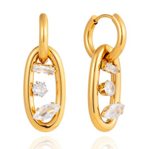 Floating Spark  Hoop Earrings