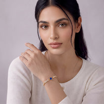 Amore Heart Gold Tennis Bracelet