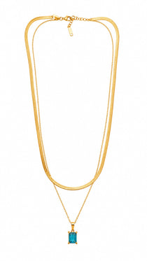 Aqua Royal Gold Necklace