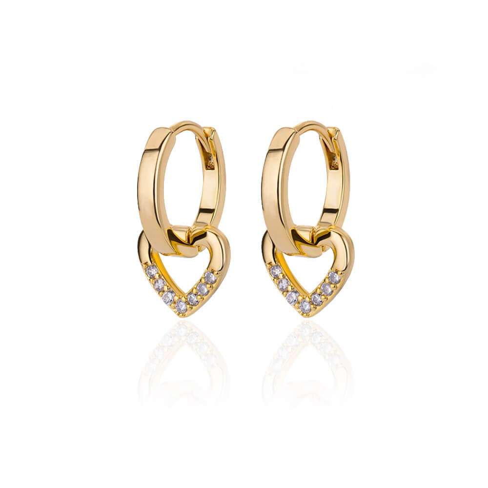 Simple Love Gold Hoop Earrings