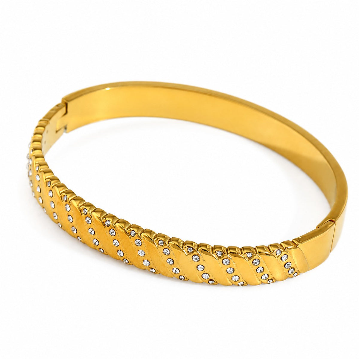 Weave Gold Plated Bangle