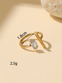 Contrast Gold Ring