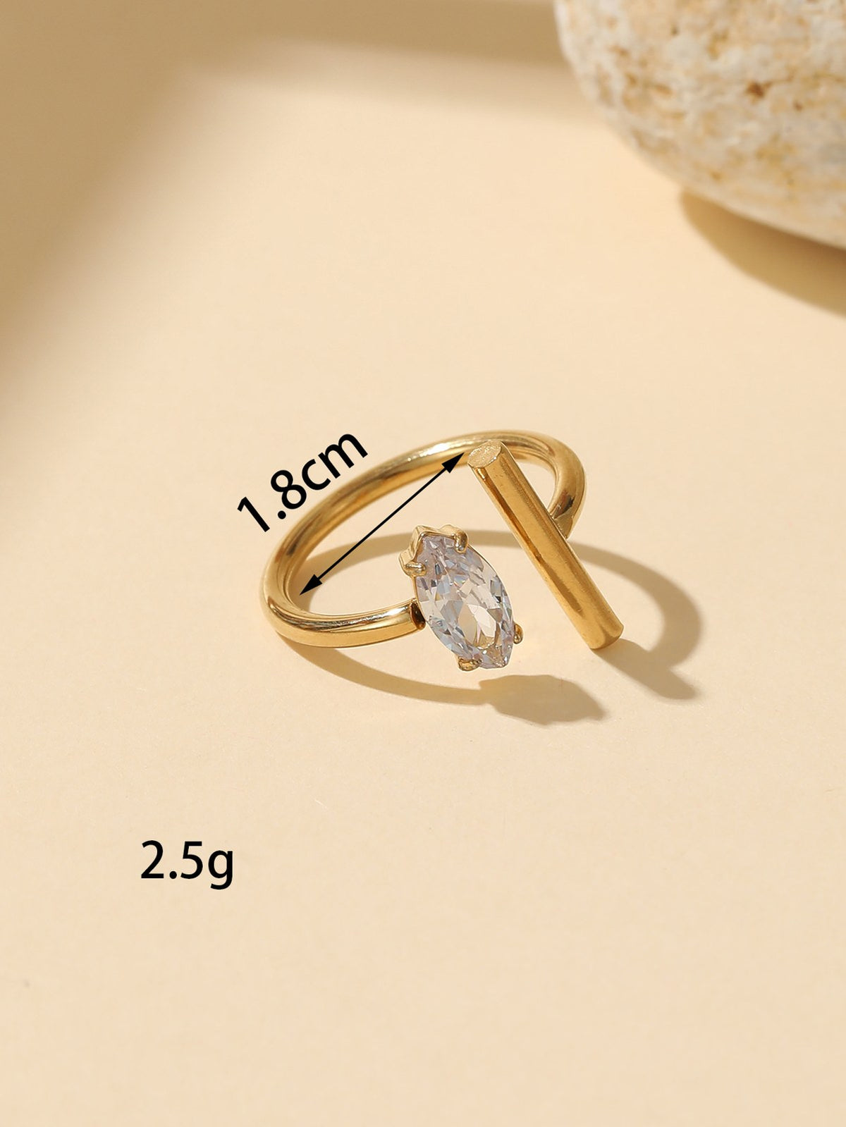 Contrast Gold Ring