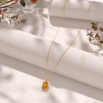 Amber Glow Gold Necklace