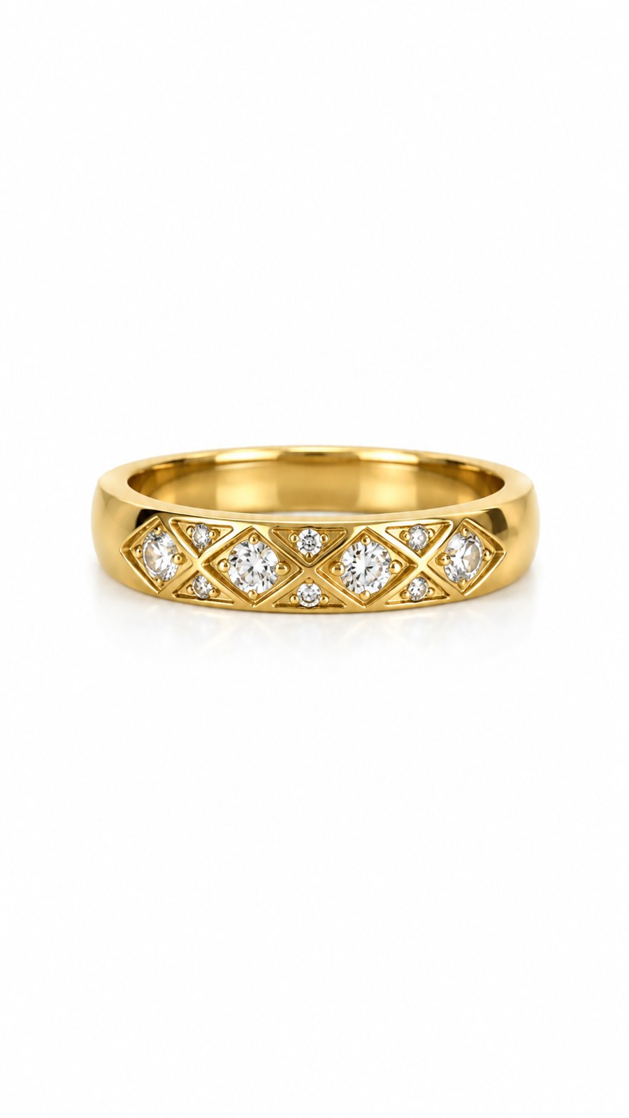 Crown Prism Gold Ring