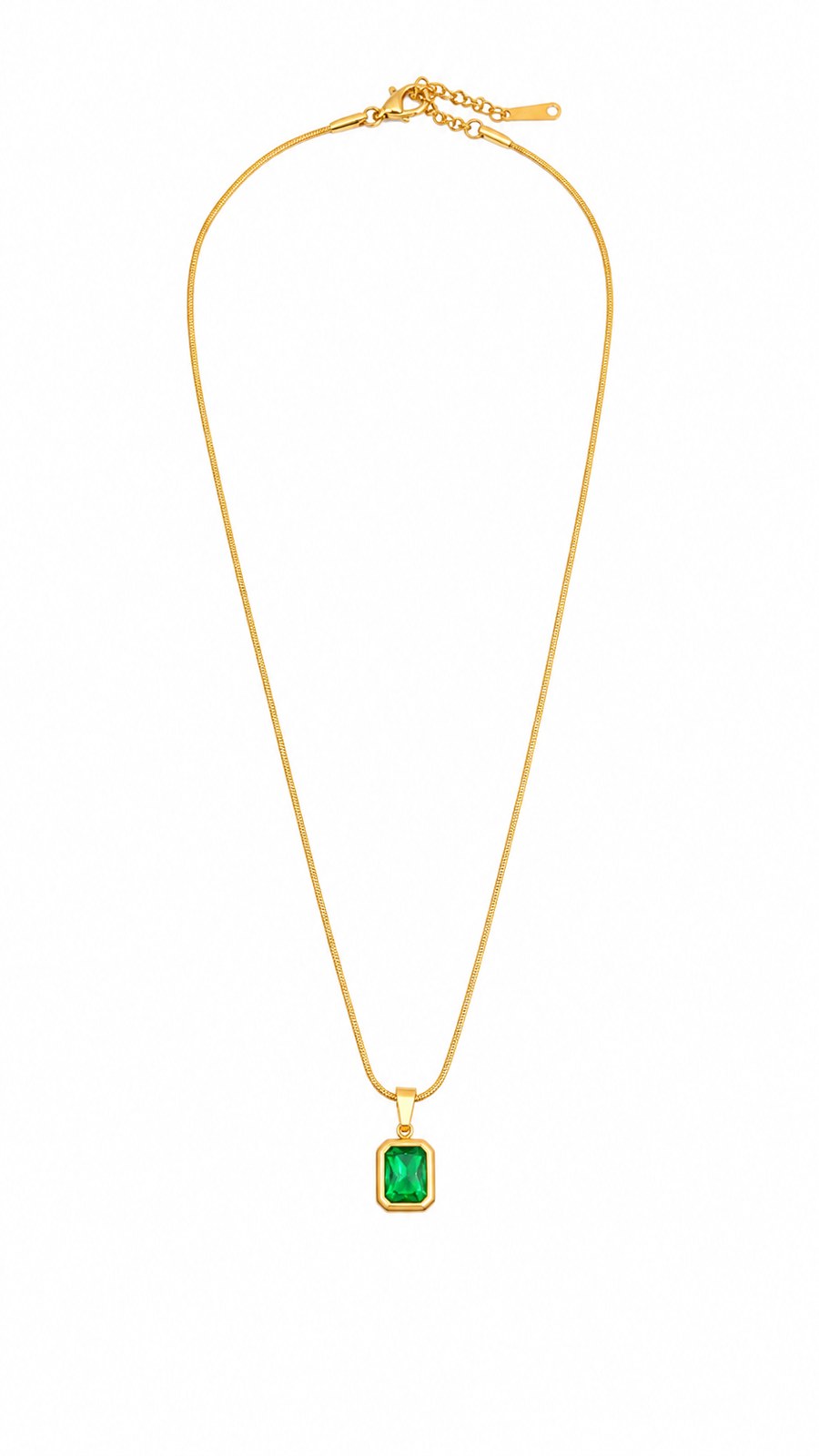 Emerald Grace Gold Necklace