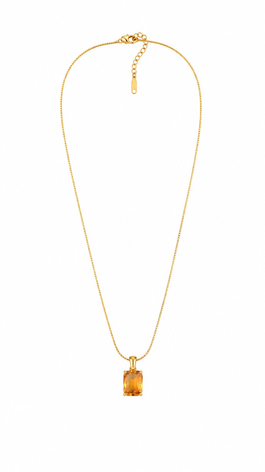 Amber Glow Gold Necklace