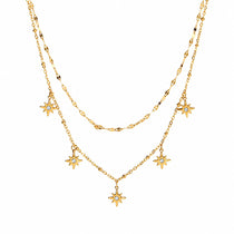 Constellation Layered Gold Necklace